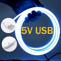 LED 네온플렉스 줄조명 USB 전원 DC 5V 유연한 네온 등 2835 120LED/m 리본 LED 스트립 빛 방수 사인 라이, 02 Green_04 3m