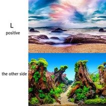 물멍 큐브 어항 하단섬프어항 자동청소어항수족관 배경 물고기 탱크 그림 HD 3D 스테레오 벽지 조경 장식, 11 Section L_06 40x80