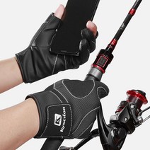 베이직 스타일 논슬립 스포츠 기모 루어 3컷 낚시장갑 221037 WB11A86 -48686EA, 블랙_L