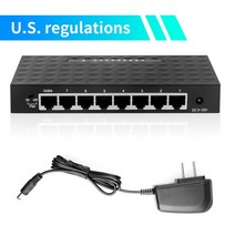 네트워크 스위치 허브 Kebidumei 8 포트 LAN 이더넷 네트워크 스위치 10/100Mbps 고성능 데스크탑 EU/US 플, 02 US Plug