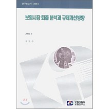 보험시장 퇴출 분석과 규제개선방향, 보험개발원, 김헌수 저