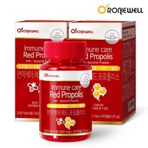 로니웰 로니웰 면역케어 레드 프로폴리스 60캡슐 2개 (2개월분), 상세 설명 참조, 단일옵션