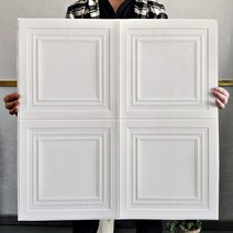 웨인스 코팅 인테리어 시트 지 벽 3d 벽지 프레임 벽면 스티커 필름 붙박이장 싱크대 셀프 아트월 리폼, C 7mm + 5매세트