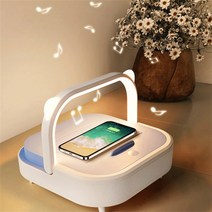 위드즈 디지털 3in1 무선 충전 뮤직 무드등 블루투스 스피커, 대리석
