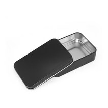 사각 정리함 면봉 머리끈 케이스 실핀 오픈 틴 포카, 2-오픈틴케이스-블랙