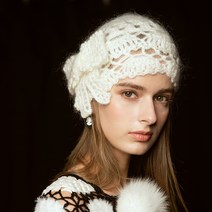 해외 중세 귀족 영국 스타일 리본 니트 모자 겨울모자-21505