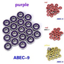 스케이트보드 1* 롤러 스케이트 보드 볼 휠 베어링 ABEC-7/9 608 밀폐형 샤프트 방청 소형 공구, 02 purple ABEC 9