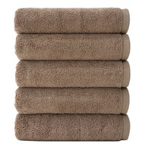 항균 호텔수건 200g 5장세트 100%국내생산 세면타월, 브라운 5장