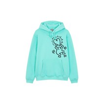 갭 [GAP Adults] [남성] 키스 해링 후드 티셔츠_민트 5113127013 215388
