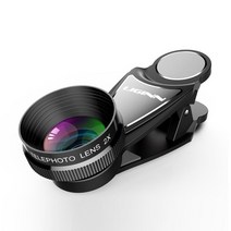 1+1 2개 접사렌즈 노트21 22 울트라망원렌즈 아이폰광각렌즈 아이폰 아이폰망원렌즈 호환광학 줌 2x 망원 렌즈 mobile phone camera telescope lens, 검은색