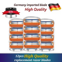 중학생면도기 면도기 소독 얼굴솜털제거 Gillette-퓨전 5 안전 스트레이트 남성용 면도기 카세트 스탠드, 한개옵션1, 12 razor blades