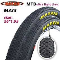 MTB 타이어 Maxxis-M333 페이스 산악 자전거 타이어 초경량 찌르기 방지 튜브리스 26/27.5/29 인치 x 1.95, 06 1 pair 26x1.95