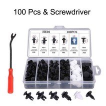 6 사이즈 100pcs 자동 패스너 클립 혼합 자동차 바디 푸시 리테이너 핀 리벳 범퍼 도어 트림 패널 리테이너 패스너 키트, 협력사, 도구가 있는 100개