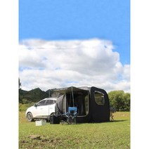 SUV 트렁크 캐노피 천막 사이드 텐트, 브라운 패키지 2