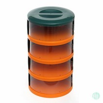 4단 음식보관 케이스 오렌지+그린 과일보관 빵보관통 음식통 과일보관통