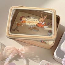 웨딩 버니 빈티지 소품 틴 케이스, 2타입(샌드), 1개