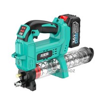 Bonoz 전동구리스건 그리스건 주입기 건 굴삭기, 직선 핸들  배터리 1개(5셀)