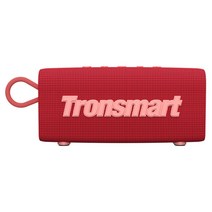 tronsmart 여행 블루투스 5.3 스피커 듀얼 드라이버 휴대용 스피커 20시간 재생 시간 지연 없는 야외용 ipx7 방수, 여행 레드