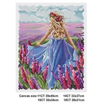 자수키트 다시보기 패턴 크로스 스티치 11CT DIY 키트 자수 바느질 세트, 05 14CT  flaxen canvas, 04 RQ705