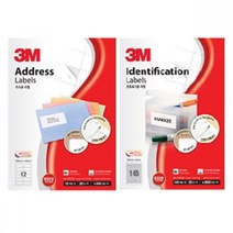 3M 3M 라벨지 100매 모음 폼텍동일규격, 12칸 21312-100매