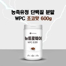 유청단백질 분말 WPC 농축 유청 프로틴 파우더 쉐이크 필수 아미노산 류신 분말 가루 헬스 보충제 미국산 포대유청 농축유청 단백질 추천 초코맛 딸기맛 식사대용 여성 남성, 15일분 1통 스푼동봉(초코맛)