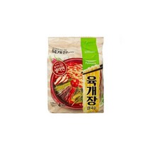 풀무원 자연 건면 육개장 칼국수 (4개입) (483.6g) 얼큰한국물 쫄깃함 진한국물 존맛탱 한끼대용, 2개