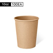 10온스 테이크아웃 크라프트 종이컵 100개, 단품, 단품