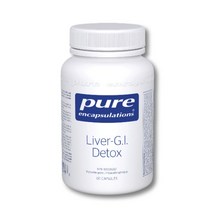 간 위장 해독 영양제 캐나다직구 퓨어인캡슐레이션 리버 지아이 디톡스 60캡슐 밀크씨슬 실리마린 강황 브로콜리 클로렐라 함유 Liver-G.I. Detox, 1병, 60 CAPSULES
