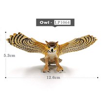 터키 새 닭 농장 Pvc 동물 모델 입상 홈 장식 미니어처 요정 정원 액세서리 모던, 29 Owl b