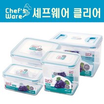셰프웨어 클리어 사각 밀폐 반찬통 김치통 보관용기, 정1.41