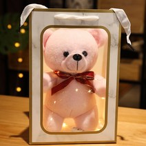 봉제인형 곰돌이인형 인형, 부채곰리본(스탠딩 선물상자), 25cm