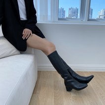 사이드 지퍼 절개라인 롱부츠 6cm