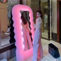 에토레 소트사스 지디 물결 전신 거울 디스플레이 감각 파도 스탠드 데코 대형 웨이브미러 거울, 음악 재생 가능 195cmx100cm