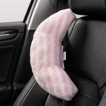 children auto car seat headrest pad shoulder support 쿠션 면 부드러운 수면 베개 자동차 목 베개 1 pc, 분홍색