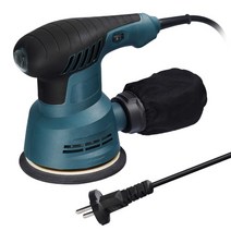 원형샌딩기 5 인치 125mm 300w 전기 편심 샌더 샌딩 플레이트 전기 샌더 자동차 연마 기계 먼지 상자 6 속도 조절 14, 나는 플러그, 1.Black