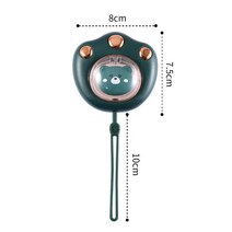 휴대용 미니 핸드 워머 2 1 USB 충전식 조약돌 포켓 모바일 보조베터리 재사용 가능한 전기 겨울 히터 1200, Green
