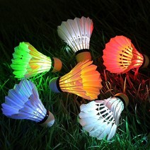 [요넥스as-10] 야간 배트민턴공 발광 LED 라이트셔틀콕 깃털공 4개입