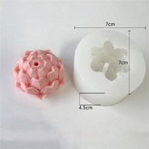 향전 로터스 삽입 트레이 실리콘 몰드 DIY 향 스틱 스토리지 베이스 석고 에폭시 수지 홀더 공예 홈 장식, 7.Closed lotus flower