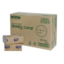 RRQ982069 팝업 곽휴지유한킴벌리)크리넥스드라이셀스탠다드F250S(250매x20입) 먼지없는각티슈