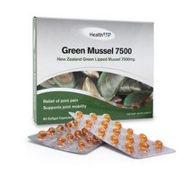 헬스업 초록입홍합 7500mg 60캡슐 1박스 HealthUP Green Mussel 7500, 1개