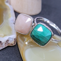 공작석 피치문스톤 천연원석 반지 프리사이즈 반지