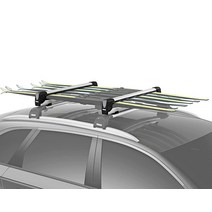 Thule SnowPack 스키/스노보드 랙 4쌍 알루미늄 미디엄 (4 Pr/2 보드) 500948