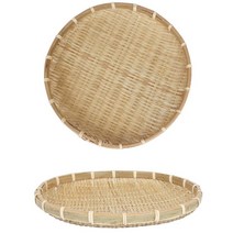 식품용 대형 대나무채반 싸리 소쿠리, 47cm