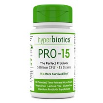 하이퍼바이오틱스 프로-15 유산균 펄 타블렛 글루텐 프리 비건 무설탕, 60개입, 5개