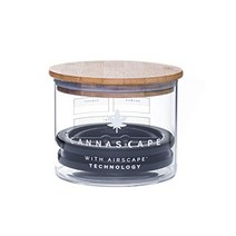 Cannascape Glass Herb Stash Storage Canister - Airscape Technology - Airtight Container Preserves Fr, 1, Clear