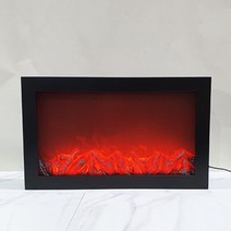 홈마인 불멍 벽난로 무드등 47, 블랙