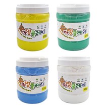 컬러 바핑 클레이 500g 용기 찰흙 점토 촉감놀이 만들기, 파랑