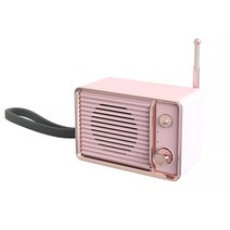인공지능 AI 스피커DW01 미니 레트로 블루투스 스피커 휴대용 전화 서브 우퍼 무선 크리에이티브 선물 작, 04 분홍색