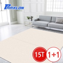 1+1 무지베이지 플러스 우리가족 놀이방매트 200x140x1.5cm, 무지베이지 200x140cm 15T (2장)