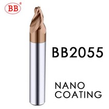 BB 카바이드 테이퍼 엔드밀 각도 CNC 가공 커터 금속 라우터 비트 0.5 1 1.5 2 3 8 10 15 도, [02] BB2055, [61] 8x1.5deg D10x75